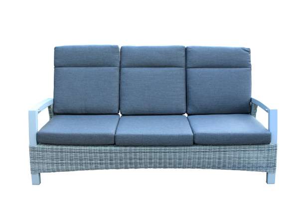 Loungesofa Benedetto 3er ice grey inklusive Kissen