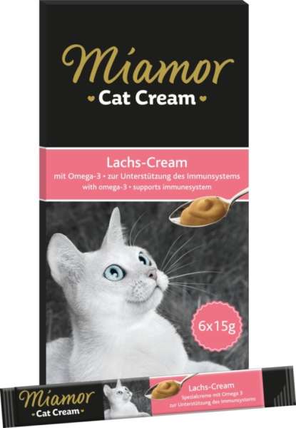 Miamor Cat Snack (Cream) Lachs-Cream, 6x15 g