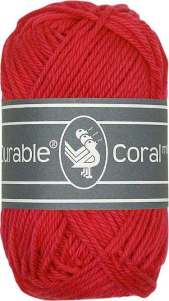 Wolle Durable Coral Mini red