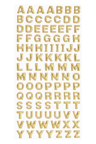 SOFTY Sticker Großbuchstaben gold