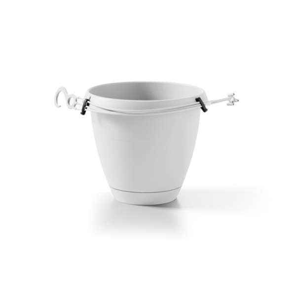 Hängetopf Flow 25 cm weiß