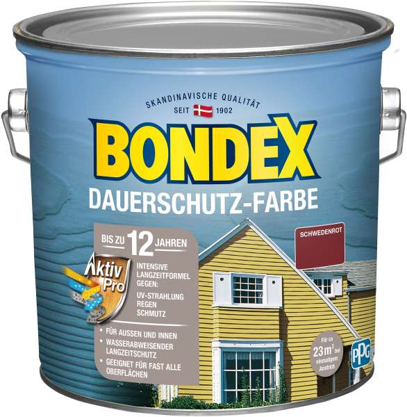 Dauerschutz Holzfarbe Bondex rot 2,5l Schwedenrot