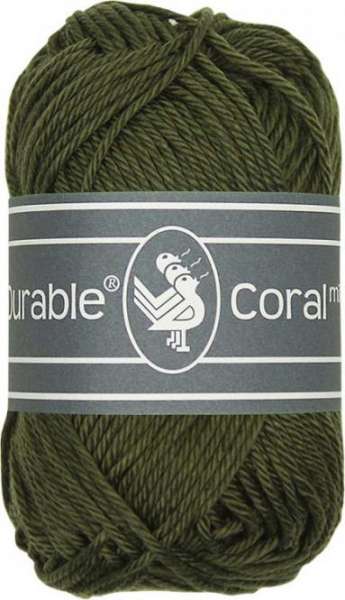 Wolle Durable Coral Mini dark olive