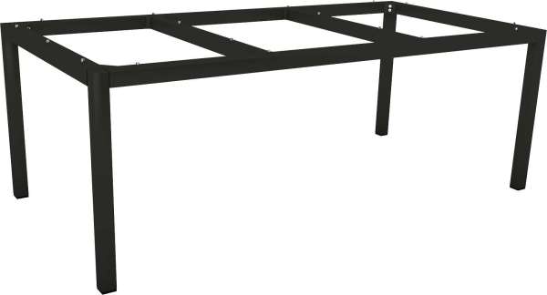 Tischgestell 200 x 100 cm Alu schwarz matt