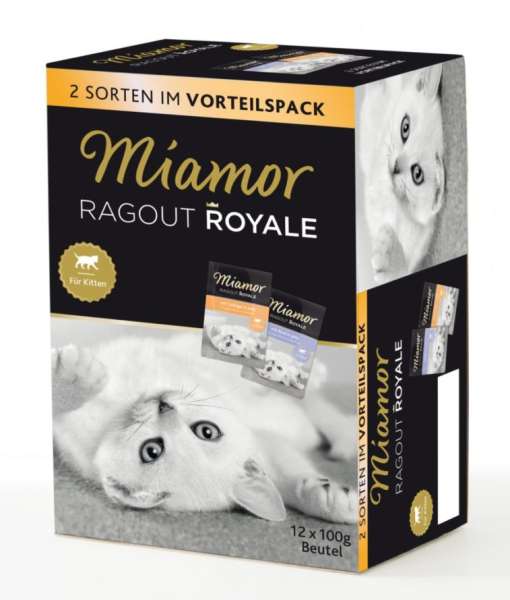 Miamor Ragout Royale Multibox Kitten: 2 Sorten in Jelly