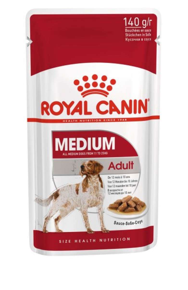 Royal Canin MEDIUM Adult in Soße, 140 g Nassfutter Futter Hund
