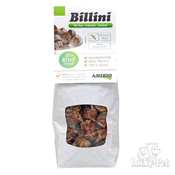 ANIBIO Leckerlie BILLINI Reis-Kräuter-Gemüse 130g für Hunde