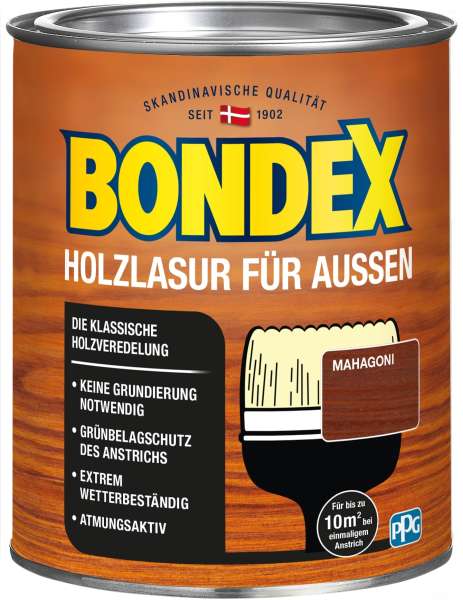 Bondex Holzlasur für Außen Mahagoni 0,75 l