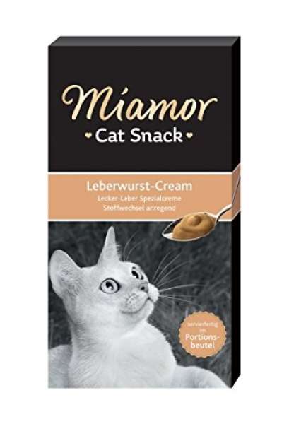 Miamor Cat Snack (Cream) Leberwurst-Cream, 6 x 15 g