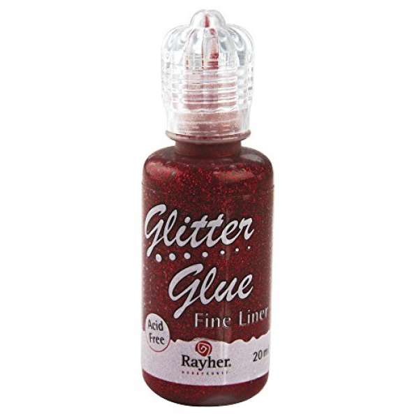 Glitter Glue metallic klassikrot