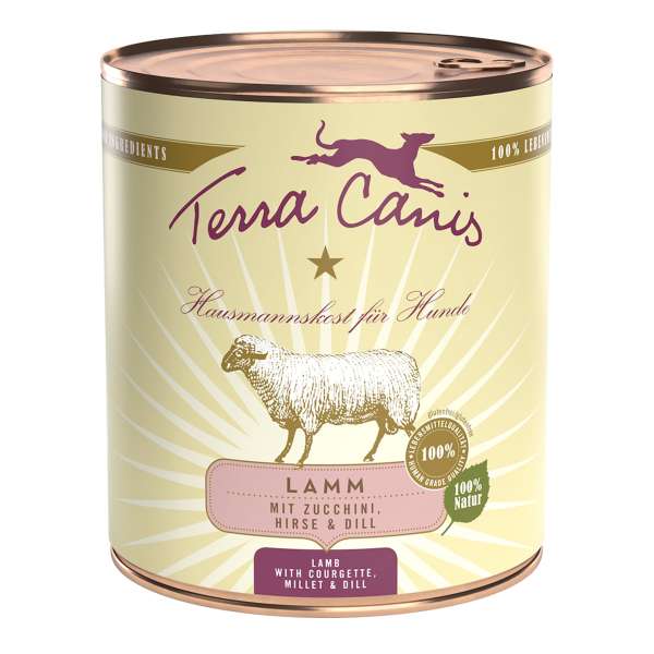 Terra Canis Lamm mit Zucchini, Hirse und Dill, 800 g