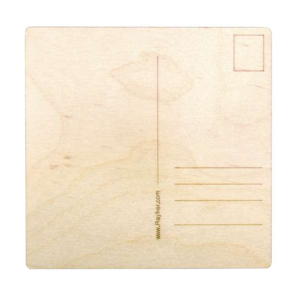 Holz Postkarte 14,8x14,8x0,3cm 2x natur