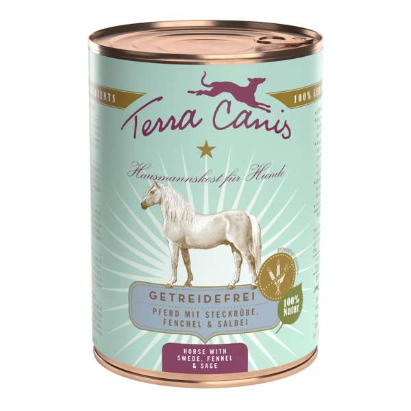 Terra Canis Getreidefrei Pferd mit Steckrübe, Fenchel und Salbei, 400 g