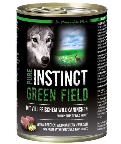 PURE INSTINCT Nassfutter mit Wildkaninchen 400g (Green Field)