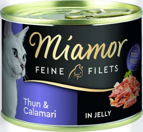 Miamor Feine Filets in Jelly Thun & Calamari, 185 g
