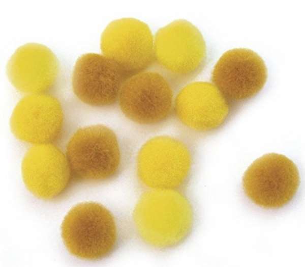 Pompons gelb 15mm