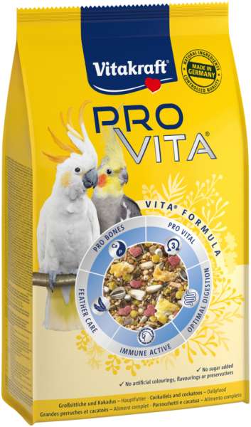 Vitakraft Pro Vita, Großsittisch und Kakadu Futter - 750g