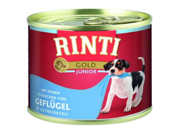 Rinti Gold Junior + Geflügel, 185 g