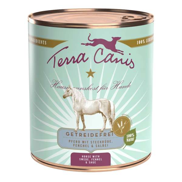 Terra Canis Getreidefrei Pferd mit Steckrübe, Fenchel und Salbei, 800 g