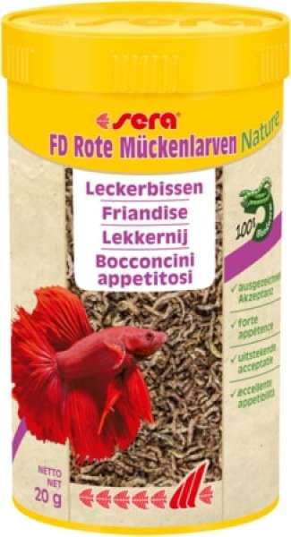 Sera FD Rote Mückelarven 250 ml, 20 g
