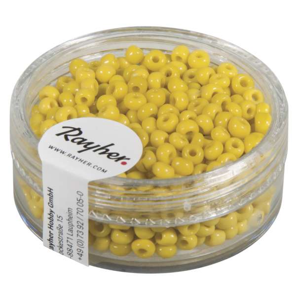 Rocailles, 2,6 mm ø, opak gelb