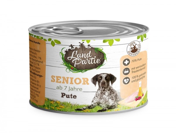 LandPartie SENIOR Pute 200g Nassfutter Futter Hund ZOO &amp; Co