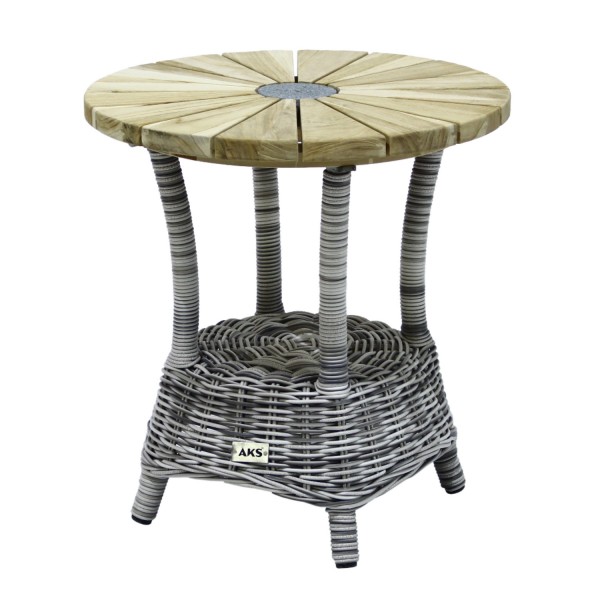 Beistelltisch Ohio 50cm Grey Shell Teak Tische Polyrattan Geflecht Gartenmobel Sortiment Bellandris Matthies Onlineshop