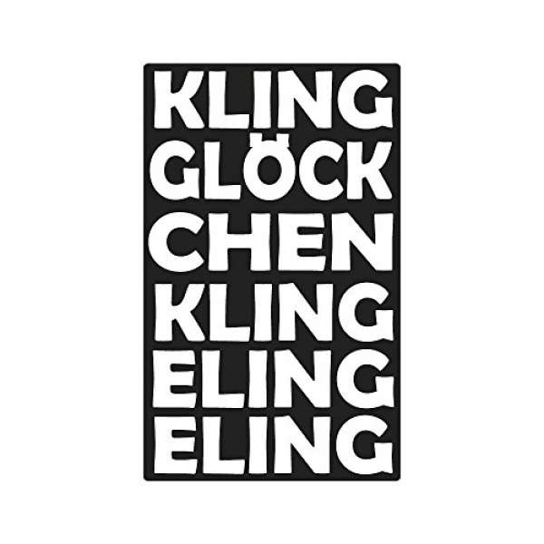 Label Kling Glöckchen Klingel. 40x65mm