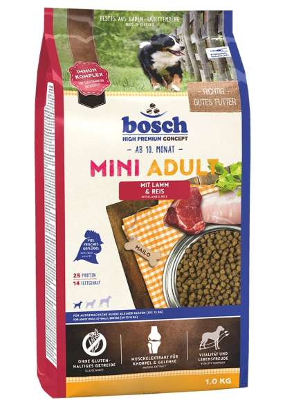 Bosch Mini Adult mit Lamm und Reis, 1 kg