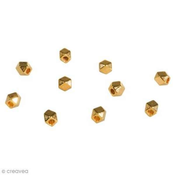 Metall-Perle Polygon 3mm gold