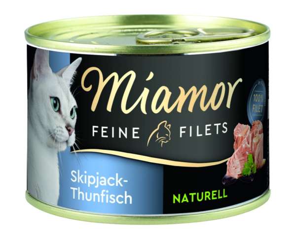 Miamor Feine Filets naturelle Skipjack-Thunfisch, 156 g