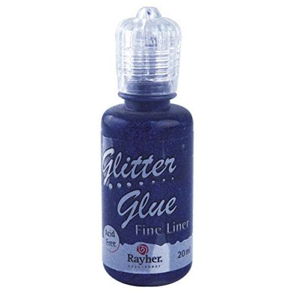 Glitter Glue metallic saphirblau