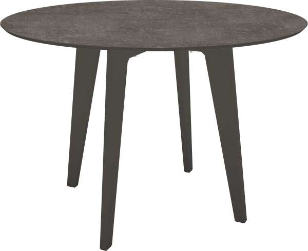 Tisch 110 cm rund Aluminium anthrazit
