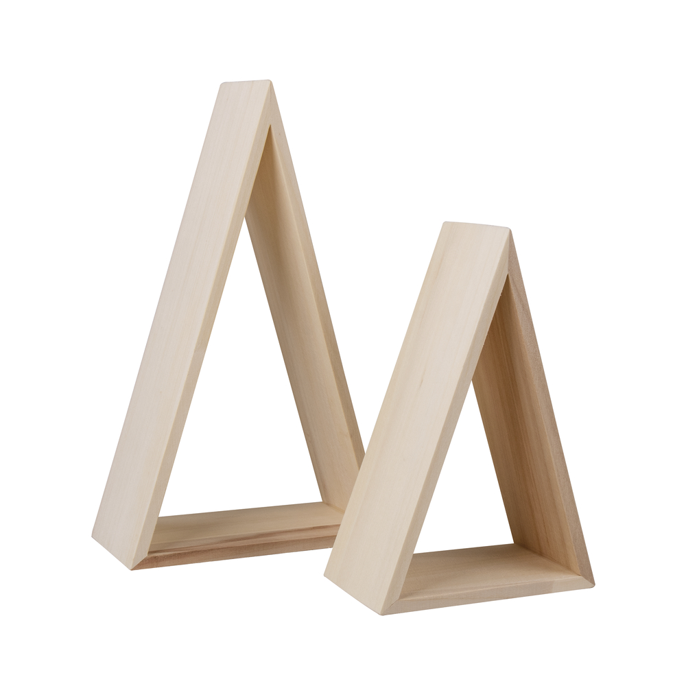 Dreieckiger Hantelständer Aus Holz – Stabil, Platzsparend, Für Bis Zu 6 Hanteln, 23x8,5x22,5 Cm