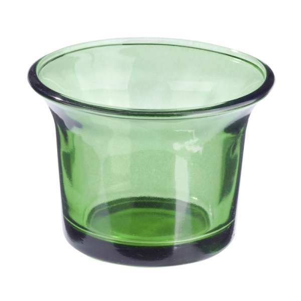 Teelichtglas dunkelgrün 6,5 x 4,5 cm
