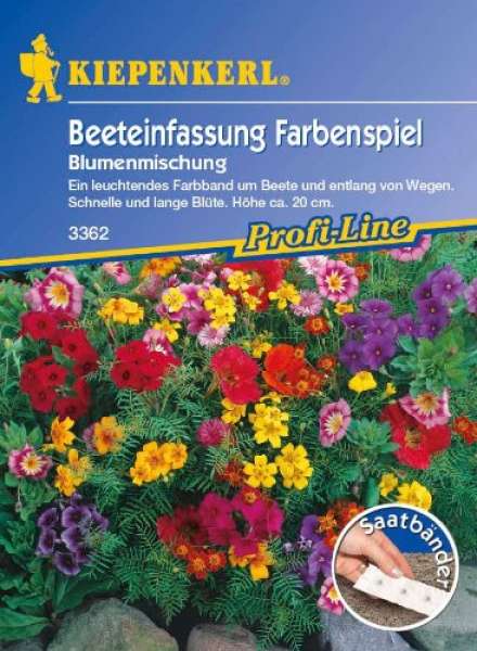 Kiepenkerl Blumensamen-Mischung Beeteinfassung Farbenspiel, Saatband