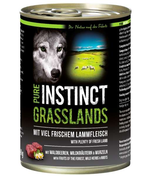 PURE INSTINCT Nassfutter mit Lamm 400g (Grasslands)