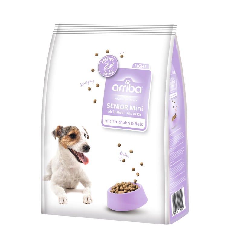 arriba SENIOR Mini Truthahn &amp; Reis 3kg Trockenfutter Futter Hund