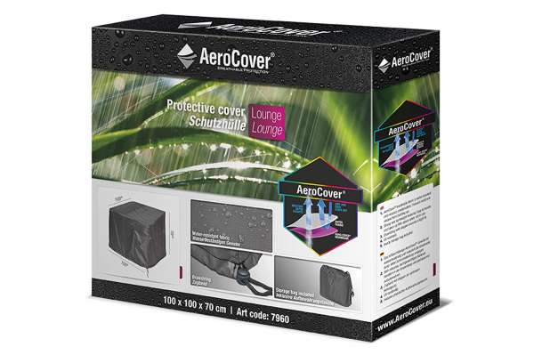 AeroCover Schutzhülle für Lounge Sessel, in anthrazit, aus Ripstop-Gewebe, 100 x 100 x 70 cm