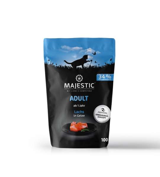 MAJESTIC Katze Adult 100g Pouch Lachs in Gelee