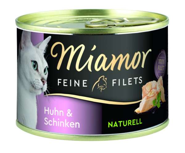 Miamor Feine Filets naturelle Huhn & Schinken, 156 g
