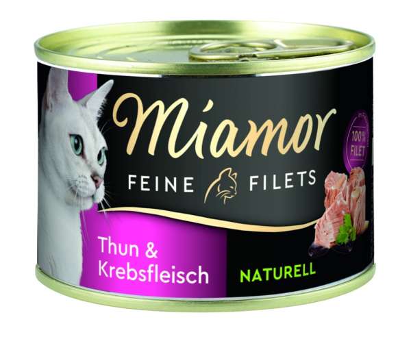 Miamor Feine Filets naturelle Thun & Krebsfleisch, 156 g