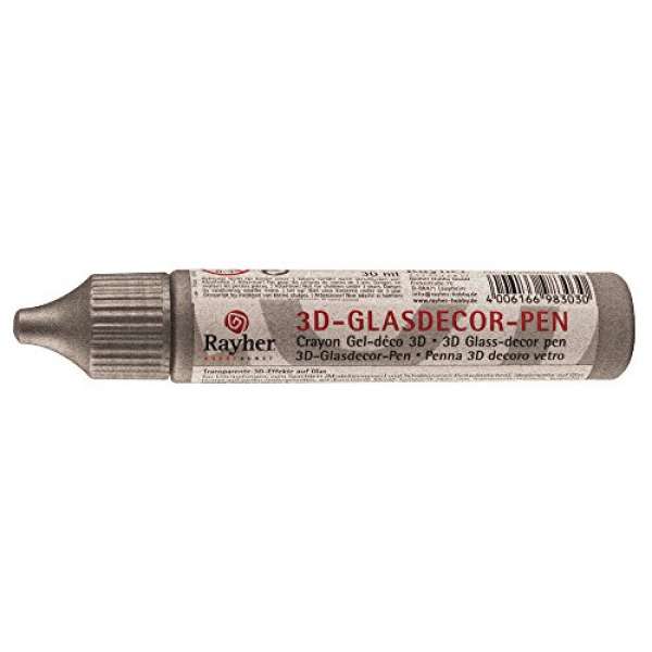 Glasdecor-Pen 3D 30ml silber