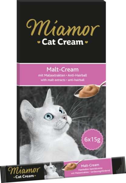 Miamor Cat Snack (Cream) Malt-Cream, 6 x15 g